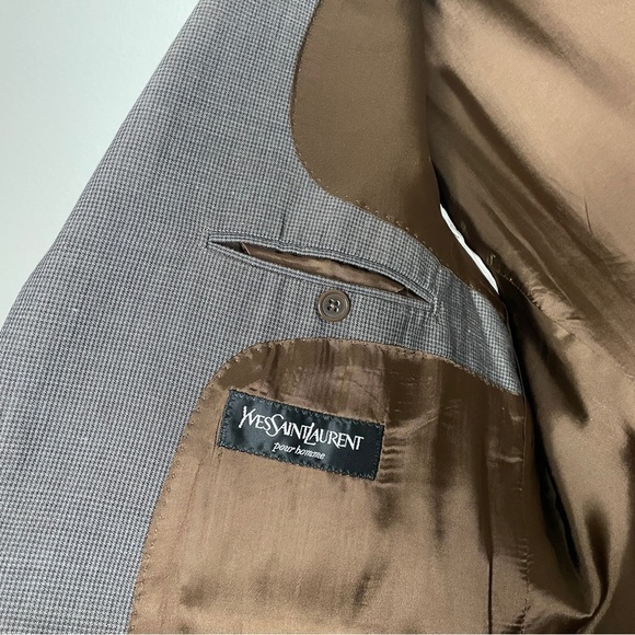 Yves Saint Laurent 100% Wool Mens Blazer Sport Coat Business Career Wear - Picture 9 of 13